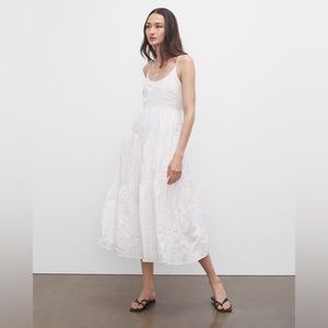 Club Monaco Traveling Tiers Maxi Dress, White, Size 4, WORN ONCE